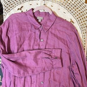 Women’s linen J Jill Purple Shirt